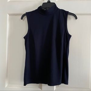 Van Heusen Navy Sleeveless Mock Turtleneck